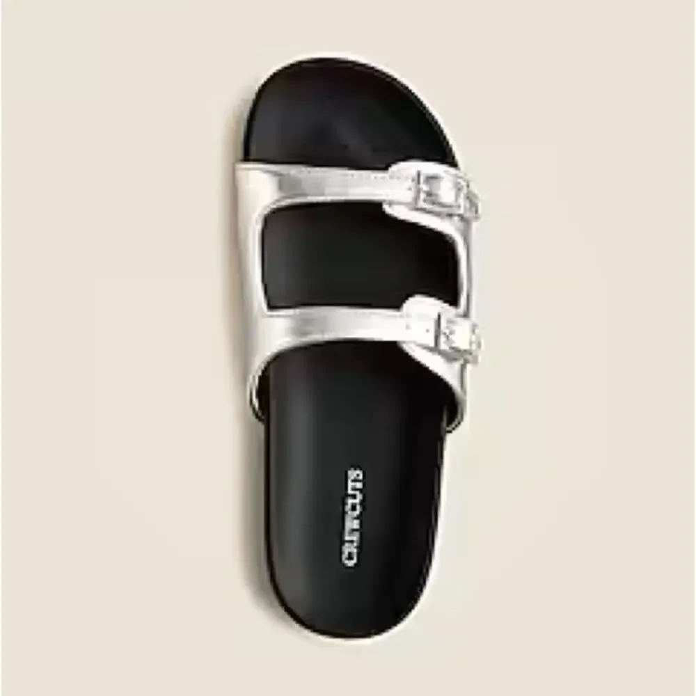Crewcuts Silver Black Colbie sandals
